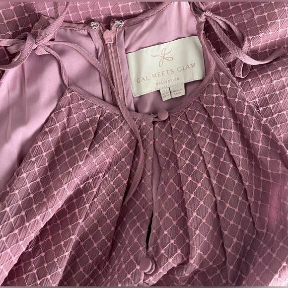 Gal Meets Glam ♡ Lenore Aline Shirred Neck Halter Dress in Lavender - Picture 3 of 4